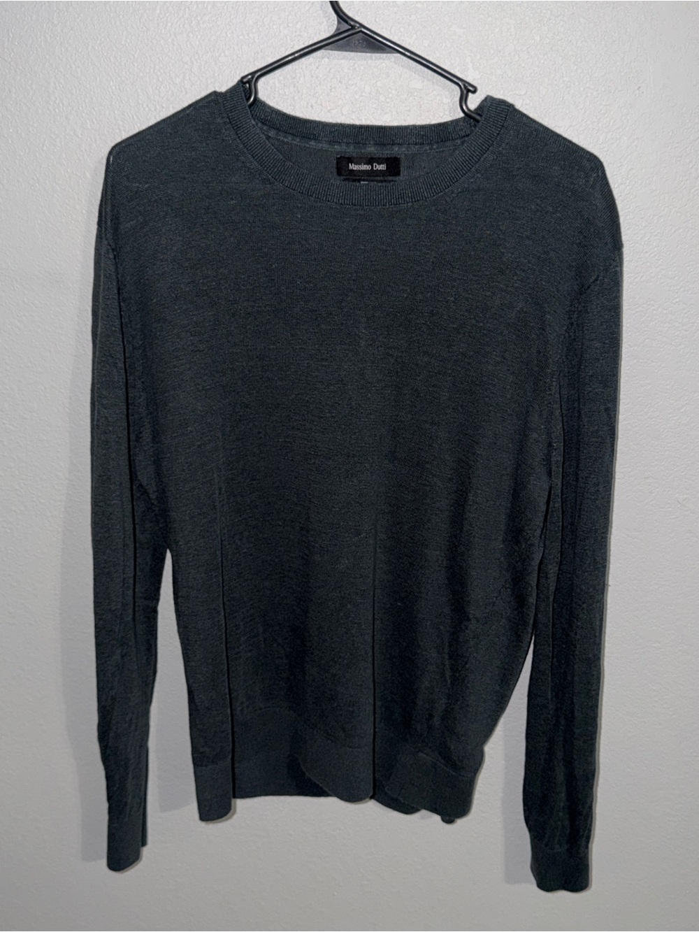 Massimo Dutti Charcoal Crewneck Sweater